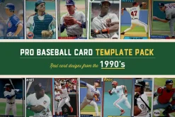 1990's Pro Baseball Card Templates