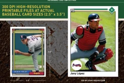 1990's Pro Baseball Card Templates