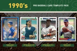 1990's Pro Baseball Card Templates