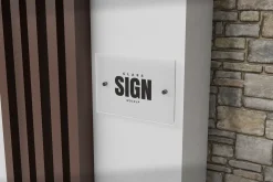 Square Acrylic Wall Sign Mockup