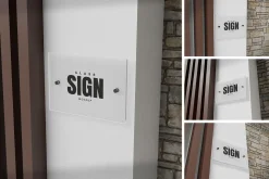 Square Acrylic Wall Sign Mockup