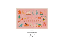 Square Gift on Wrapping Paper Mockup