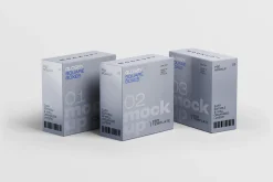 Square Box Packaging Mockup Set