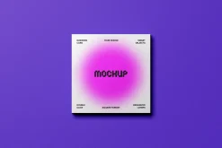 Square Business Card Mockup