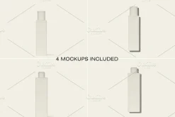 Square Cosmetic Bottle Mockup