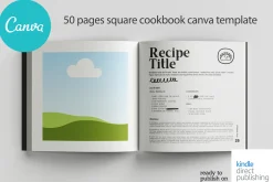 Square Mexican Recipes Canva Templat