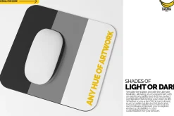 Square Mouse Pad Mockup Office Desk