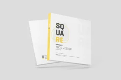 Square Softcover Book Mockup