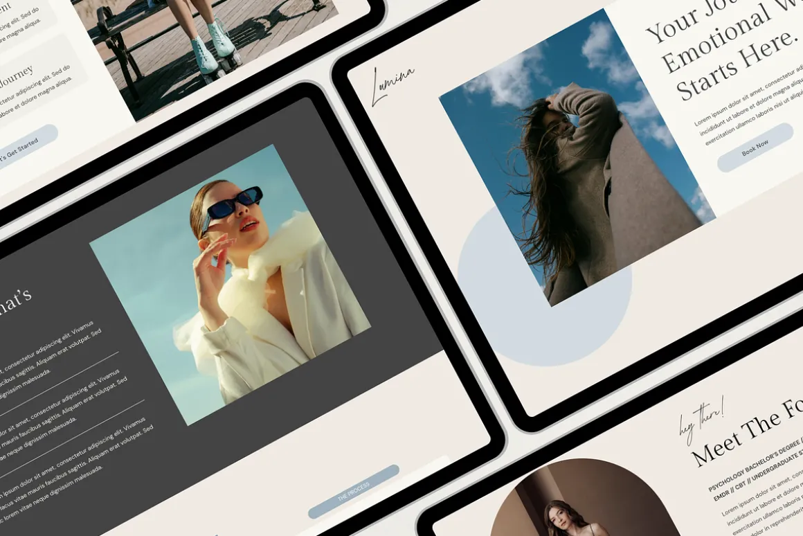 Squarespace Website Template Blue