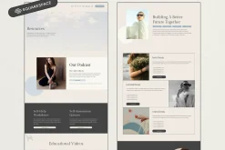 Squarespace Website Template Blue