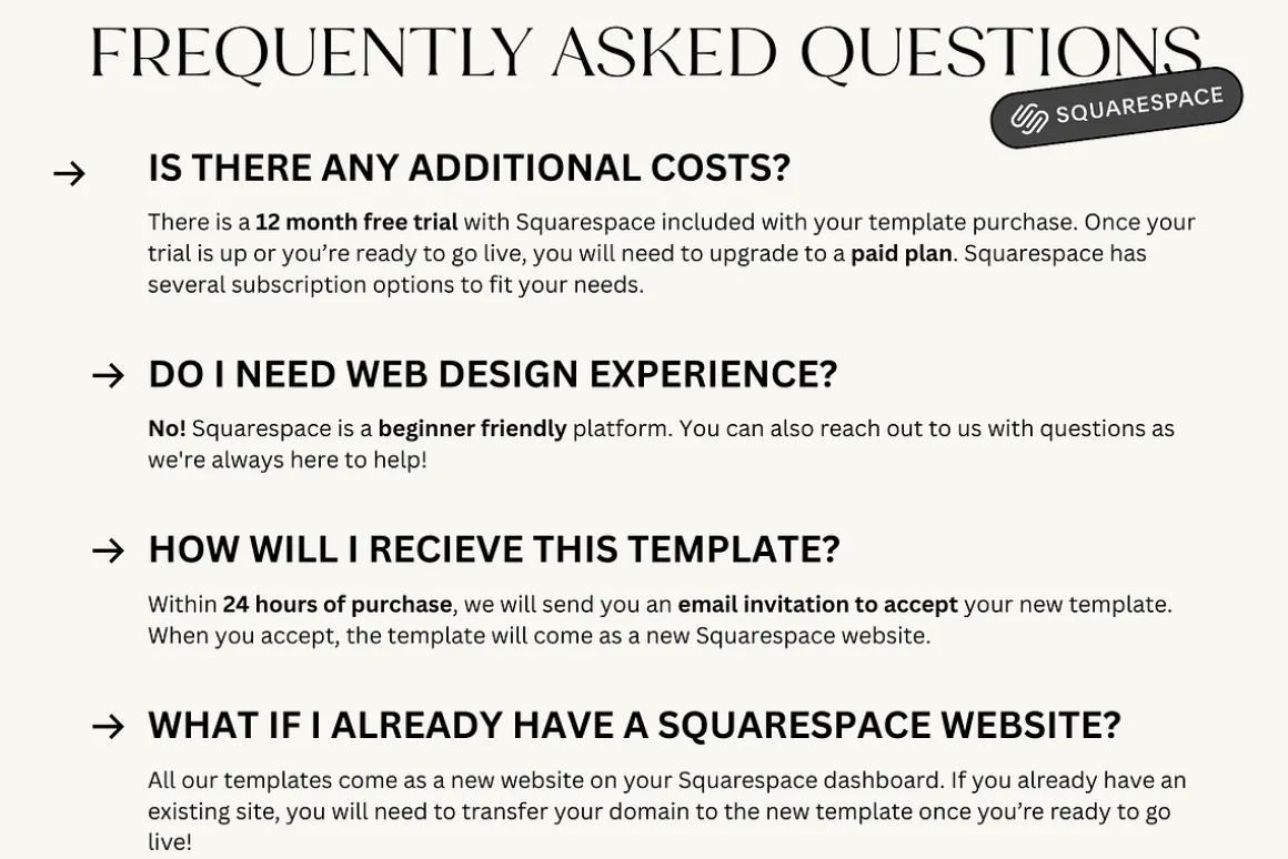 Squarespace Website Template Blue