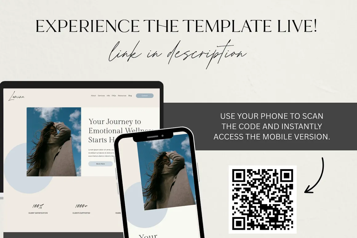 Squarespace Website Template Blue