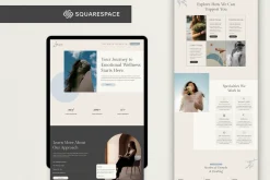 Squarespace Website Template Blue