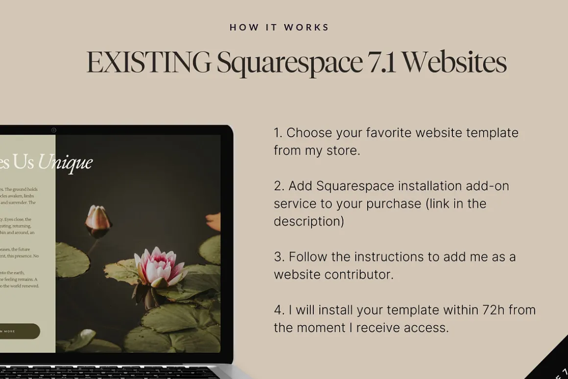 Squarespace Website Template Boho
