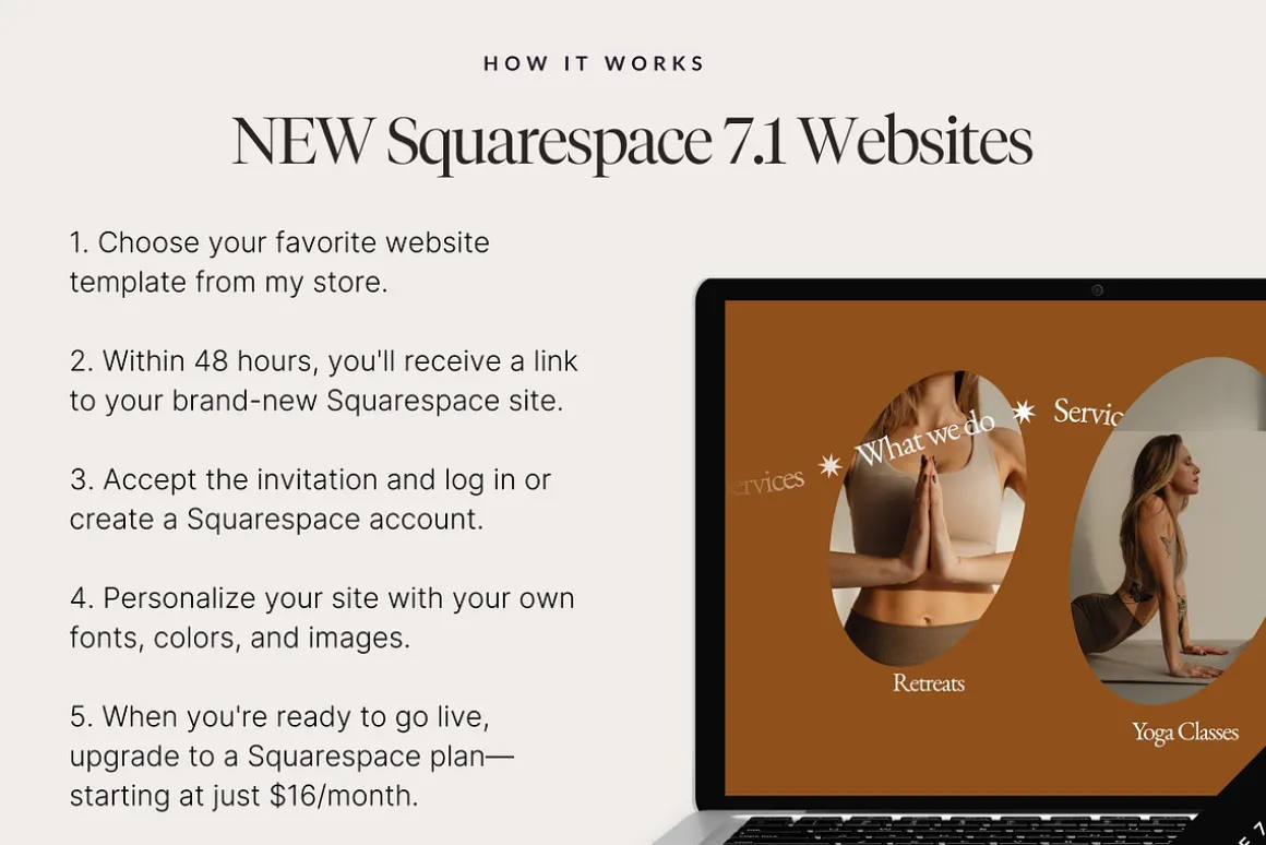 Squarespace Website Template Boho