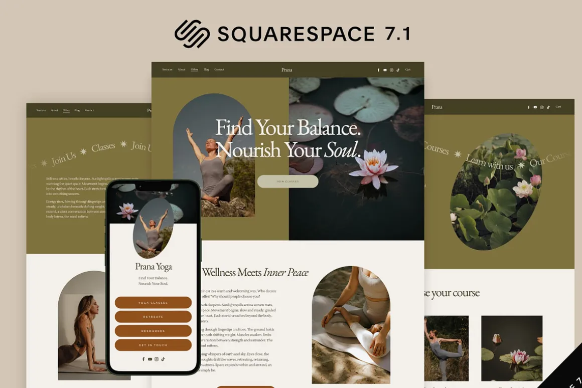 Squarespace Website Template Boho
