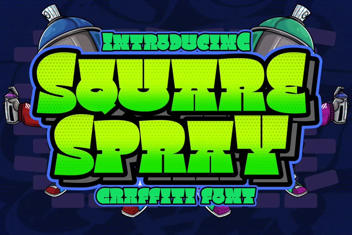 Square Spray Graffiti Font
