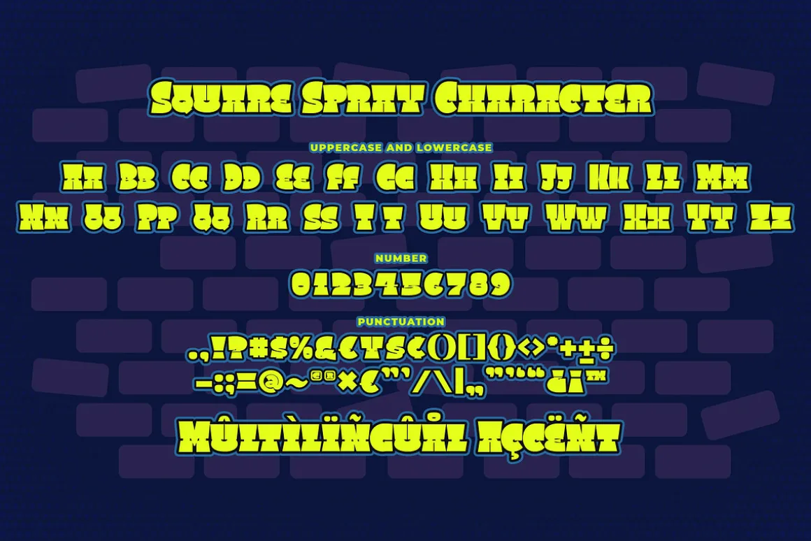 Square Spray Graffiti Font
