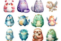 Squishmallow Animals Clipart PNG