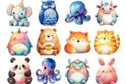 Squishmallow Animals Clipart PNG