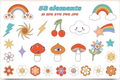70s Retro Groovy Vintage Collection