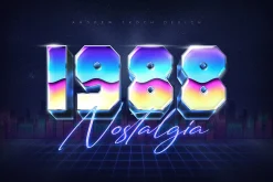80s Retro Text Effects