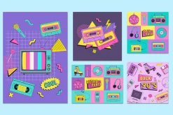 90s Retro vector illustration