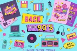 90s Retro vector illustration