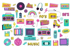 90s Retro vector illustration