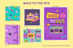 90s Retro vector illustration
