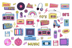 90s Retro vector illustration