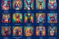 Stained Glass Dog Breed Art Vol 1