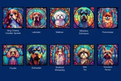Stained Glass Dog Breed Art Vol 1