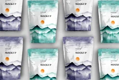 Stand Up Zip Lock Pouch Mockup Set
