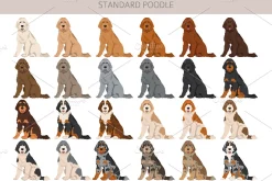Standard poodle clipart