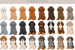 Standard poodle clipart
