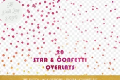 Star Confetti Overlay Clipart