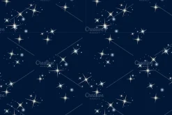 Starry sky seamless set