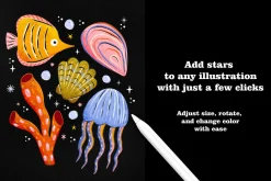 100 Star stamp brushes