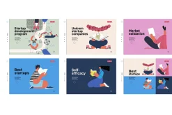 Startups flat vector illustrations