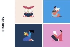 Startups flat vector illustrations