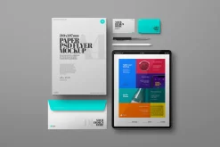 Stationery Mockup DL Envelope Tablet