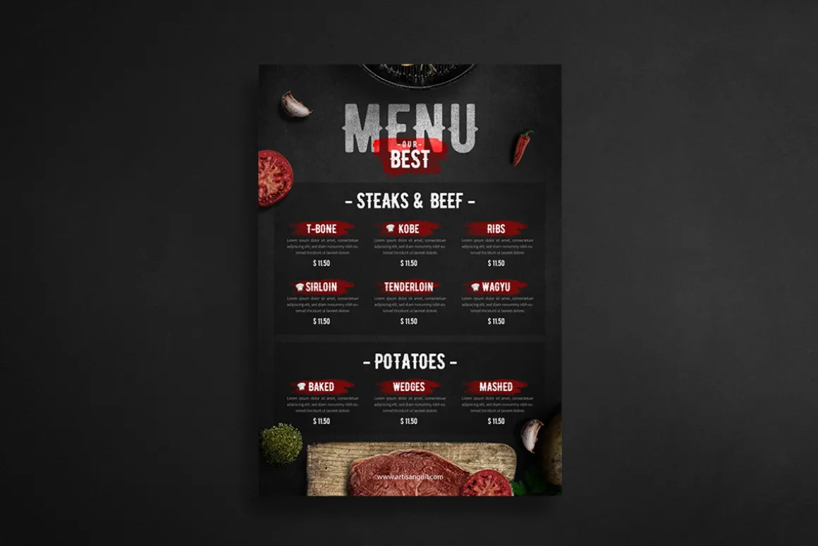 Steak Menu Flyer