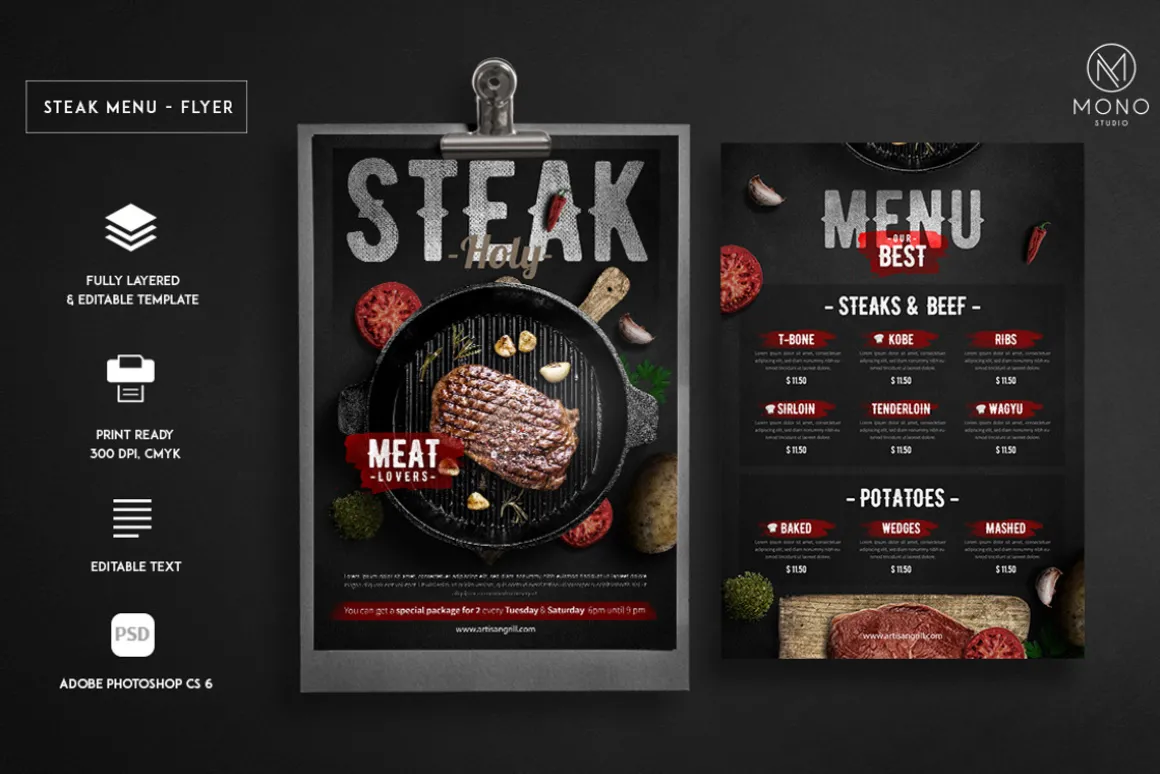 Steak Menu Flyer