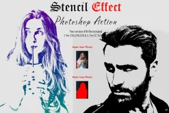 Stencil Effect Photoshop Action