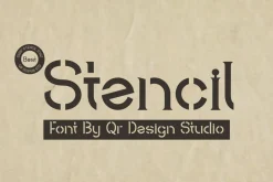 Stencil Rofigat - Typewriter Font