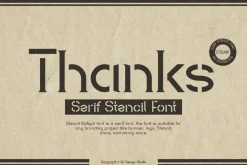 Stencil Rofigat - Typewriter Font
