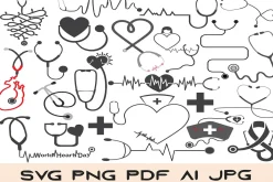 Stethoscope Svg Png Bundle