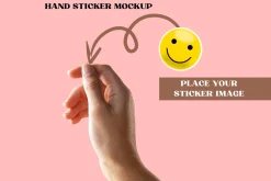 Sticker Hand Mockup Canva Template