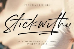 Stickwithu – Handwritten Font